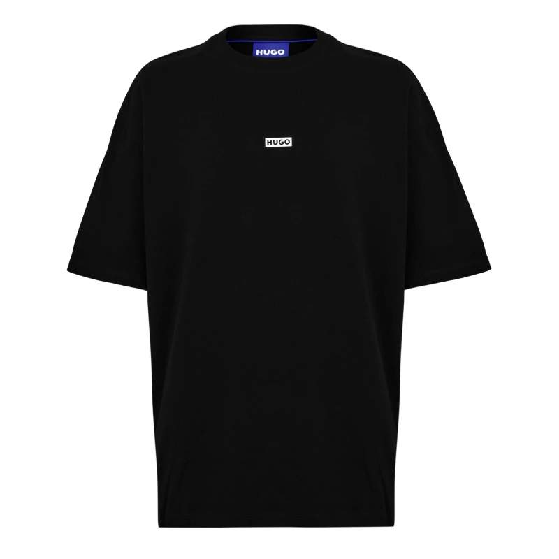Image of Hugo Mens Regular Fit Logo Back T-Shirt Black male XS