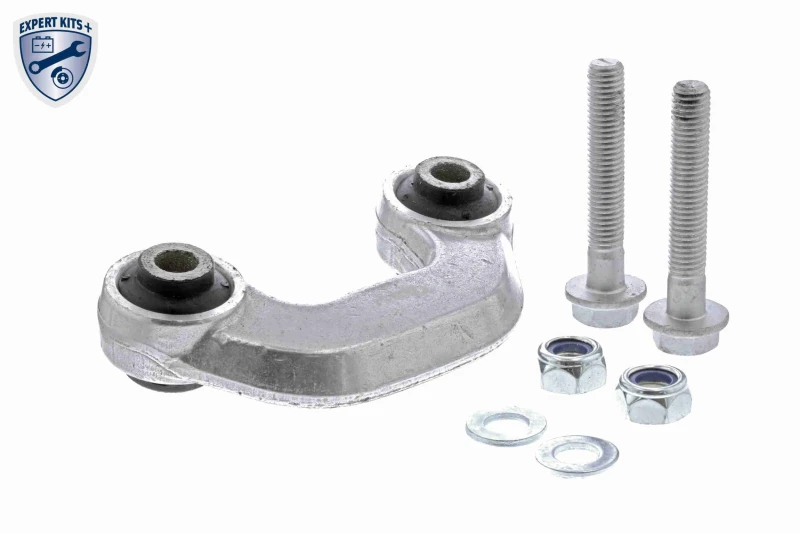 Image of VAICO V10-7163 Anti-roll bar link EXPERT KITS +, Front Axle, with bolts/screws Aluminium Link Stabiliser (3229)