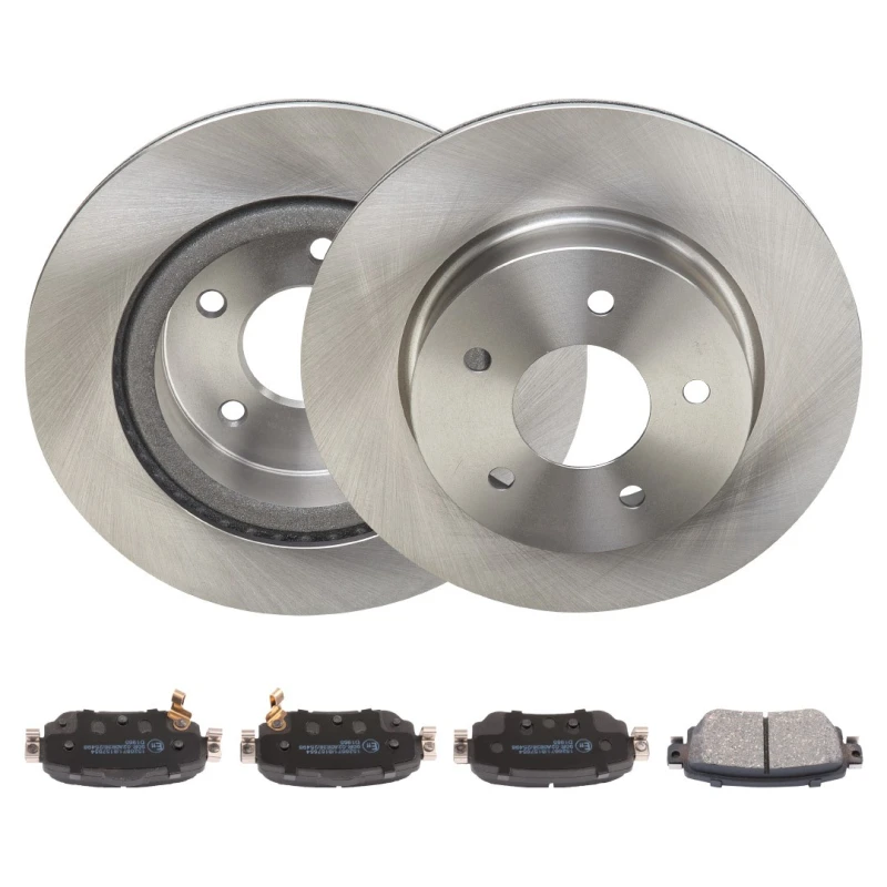 Image of RIDEX 3405B3372 Brake disc and pads set Rear Axle, Brake Disc Type: internally vented, with acoustic wear warning Brake Set,disc brakes (3405)