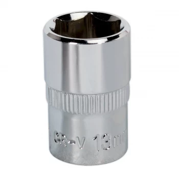 image of Sealey SP3813 WallDrive Socket 13mm 3/8"Sq Drive Fully Polished