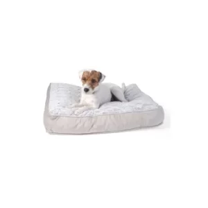 Image of Silver Grey Velour Gusset Pet Mattress