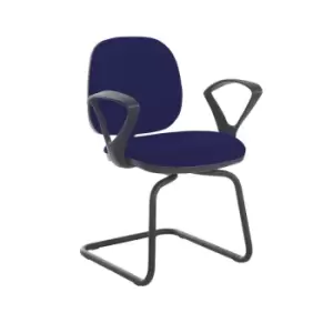 Image of Dams MTO Jota Fabric Visitors Chair with Fixed Arms - Slip Grey