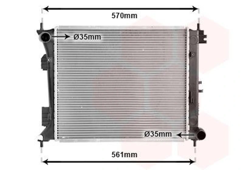 Image of VAN WEZEL Engine radiator VAN WEZEL 82012705