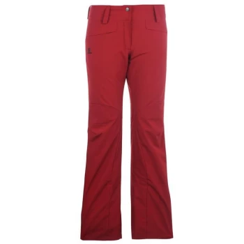 Image of Salomon Rise Ski Pants Ladies - Red