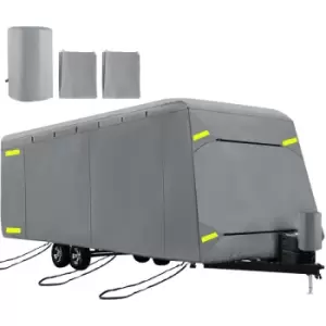 Image of VEVOR Caravan Cover, 35'-38' Travel Trailer RV Cover, Windproof Cover, Extra-Thick 4 Layers Durable Camper Cover, Waterproof Ripstop Anti-UV for RV
