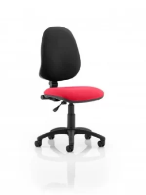Image of Eclipse I Lever Task Operator Chair Bespoke Colour Seat Post Box Red