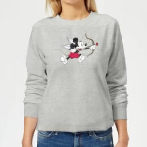 Image of Disney Mickey Cupid Womens Sweatshirt - Grey - L