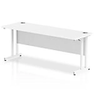 Image of Impulse 1800/600 Rectangle White Cantilever Leg Desk White