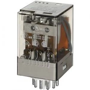 Image of Plug in relay 110 V AC 10 A 3 change overs Finder