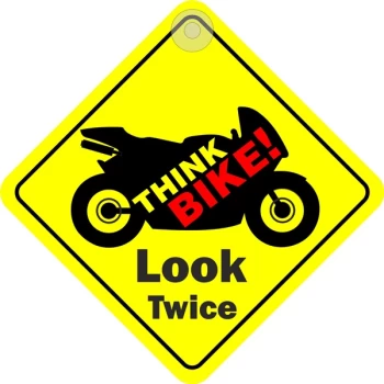Image of Suction Cup Diamond Window Sign - Think bike- CASTLE PROMOTIONS- DH69