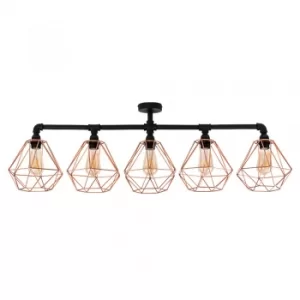 Image of Luiggi 5 Way Fitting in Black with Diablo Shades in Copper