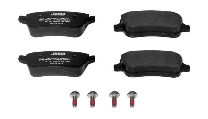 Image of JURID 573307J Brake pad set not prepared for wear warning indicator, with accessories Brake Pad Set,disc brake (402)