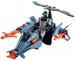 image of Justice League Batman Batcopter Vehicle and Figure