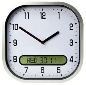 image of Lifemax Clear Time Day Date Wall Clock