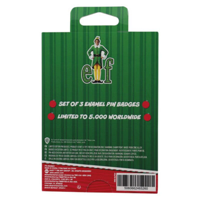 Image of Elf Limited Edition Triple Pin Badge Set Multi unisex