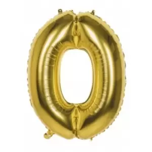 image of Foil Balloon Number 0 (Gold)