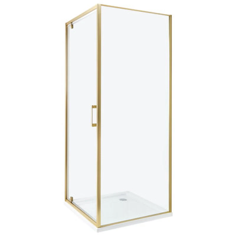 Image of Beliani Shower Enclosure Darli 700 X 700 X 1850 mm Gold