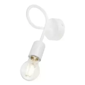 image of Lamkur Lighting - Camilla Wall Light White, 1x E27