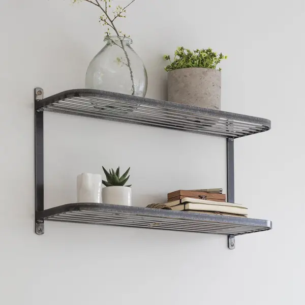 image of Garden Trading Farringdon Double Shelf, Steel