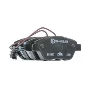Image of ATE Brake pad set 13.0460-3863.2 Brake pads,Brake pad set, disc brake FIAT,PEUGEOT,CITROEN,GRANDE PUNTO (199),500 (312),PUNTO (188),PUNTO EVO (199)