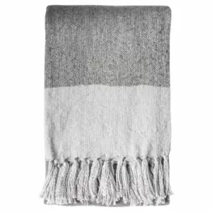 Image of Crossland Grove Tonal Faux Mohair Throw Slate & Silver 1300x1800mm