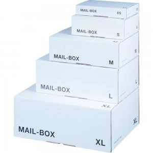 Image of LSM White Mailing Box 240x180x 80mm Size S White PK20