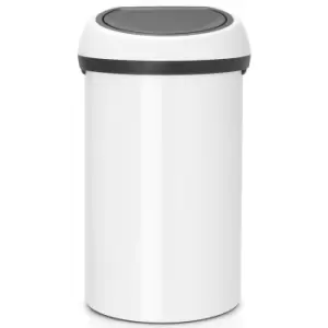Image of Brabantia Touch Bin 60 Litre White (White Lid)