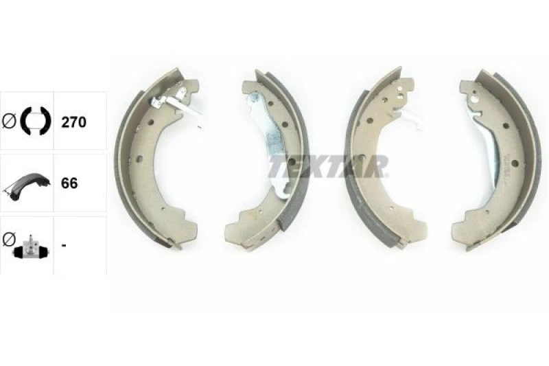 Image of Brake Shoe Set TEXTAR 91028900