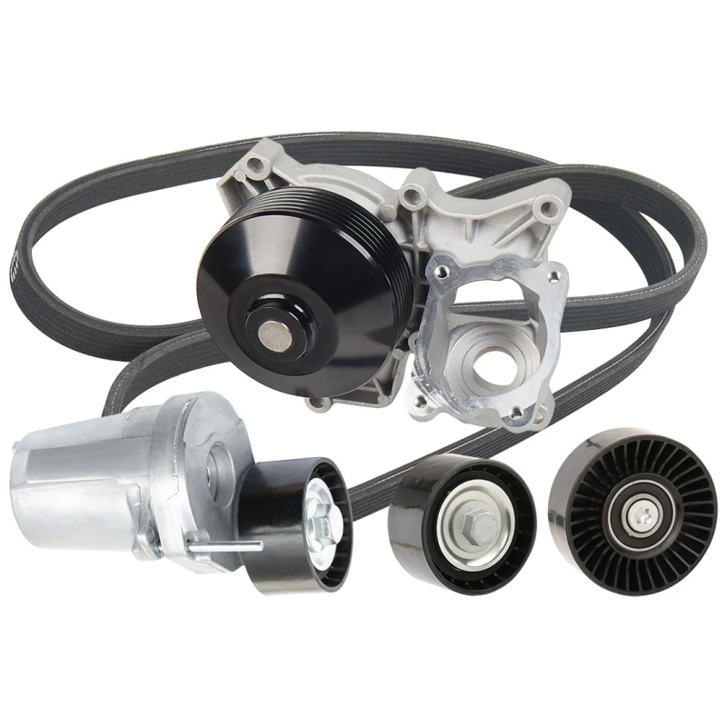 Image of RIDEX 4172P0040 Water Pump + V-Ribbed Belt Kit with water pump Water Pump + V-Ribbed Belt Kit (4172)
