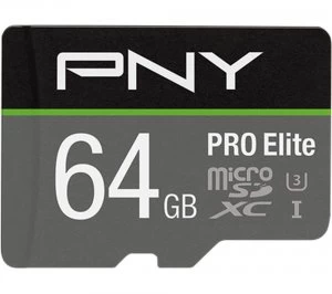 Image of PNY Pro Elite Class 10 microSDXC Memory Card - 64GB