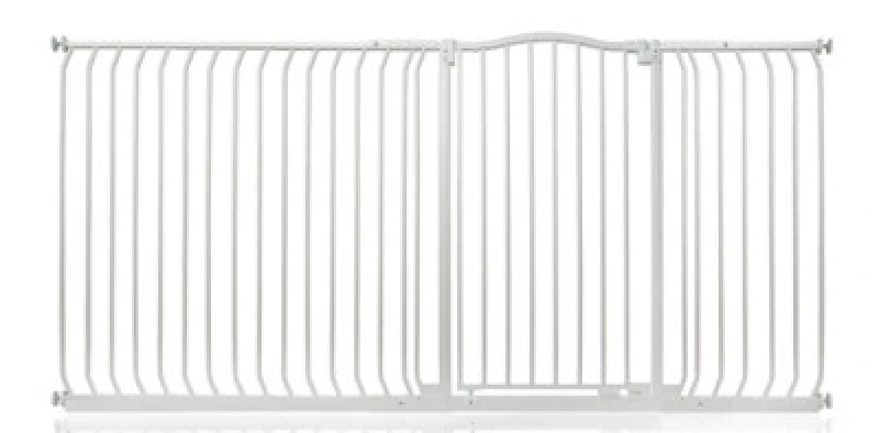 Image of Bettacare Extra Tall Curved Top Dog Gate, 207Cm - 216Cm, Matt White, Extra Tall 100Cm In Height, Pressure Fit Pet Gate