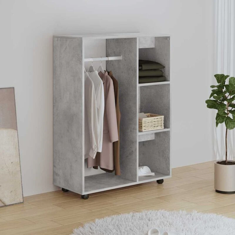 Image of VIDAXL Wardrobe Concrete Grey 80x40x110cm Engineered Wood Vidaxl 8720286610558