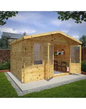 image of 4m x 3m Retreat Log Cabin