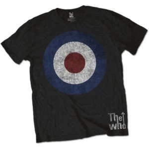 image of The Who Target Distressed Mens Small T-Shirt - Black