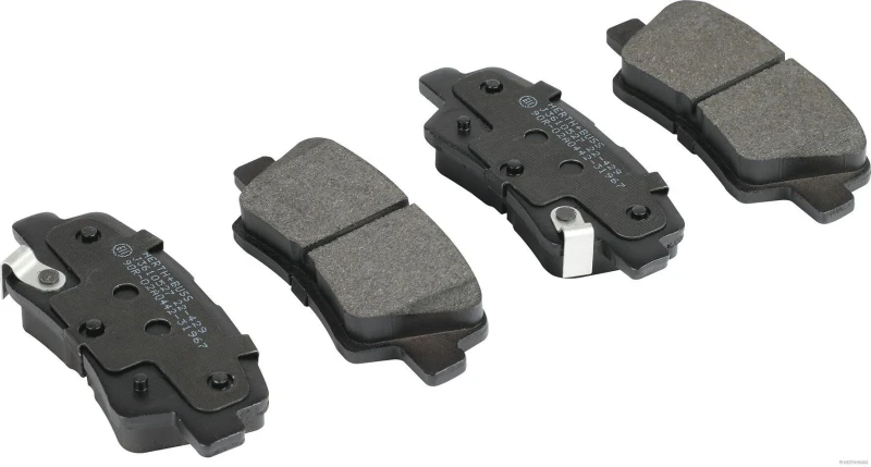 Image of HERTH+BUSS JAKOPARTS J3610527 Brake pad set Rear Axle, with acoustic wear warning, with anti-squeak plate Brake Pad Set,disc brake (402)