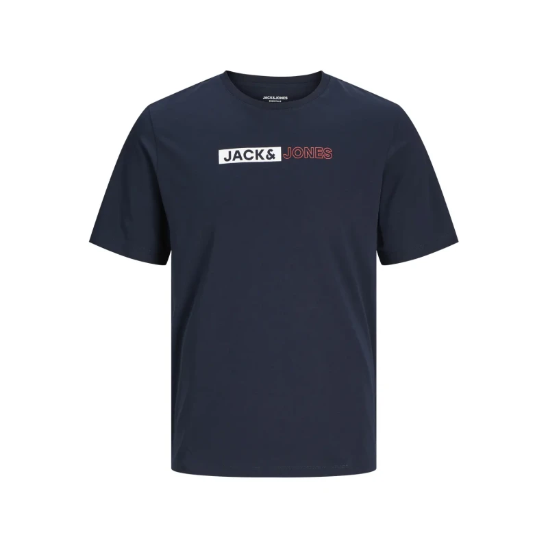 Image of jack & jones Round neck T-Shirt Jack & Jones Logo Play2 Bleu Male S