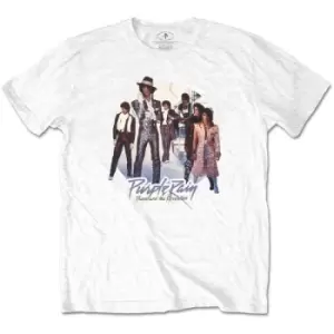 Image of Prince - Purple Rain Circle Unisex XX-Large T-Shirt - White
