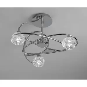Image of Ceiling light Maremagnum 3 Bulbs G9, polished chrome
