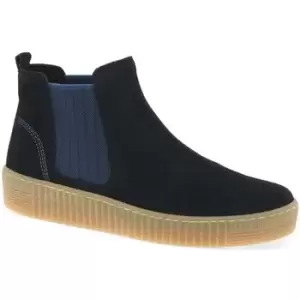 Image of Gabor Lourdes Womens Chelsea Boots womens Shoes (High-top Trainers) in Blue