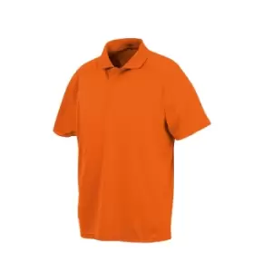 image of Spiro Unisex Adults Impact Performance Aircool Polo Shirt (S) (Flo Orange)