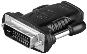 image of Goobay 68482 cable gender changer HDMI 19pin F DVI-D 24+1pin M Black