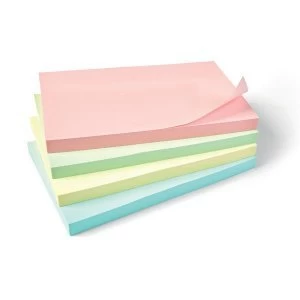 image of 5 Star Office Re Move Notes Repositionable Pastel Pad of 100 Sheets 76x127mm Assorted Pack 12