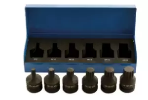 image of Laser Tools 4939 Spline Bit Set - 1/2"D 6pc Chrome Molybdenum