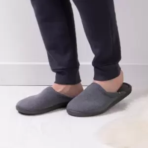 image of totes Isotoner Waffle Mens Mule Slippers Charcoal