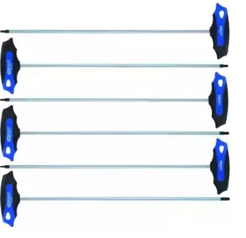 Image of KS TOOLS 158.8050 Angled Screwdriver Set Chrome Vanadium Steel, Number of tools: 6 Chrome Vanadium Steel Angled Screwdriver Set (6627)