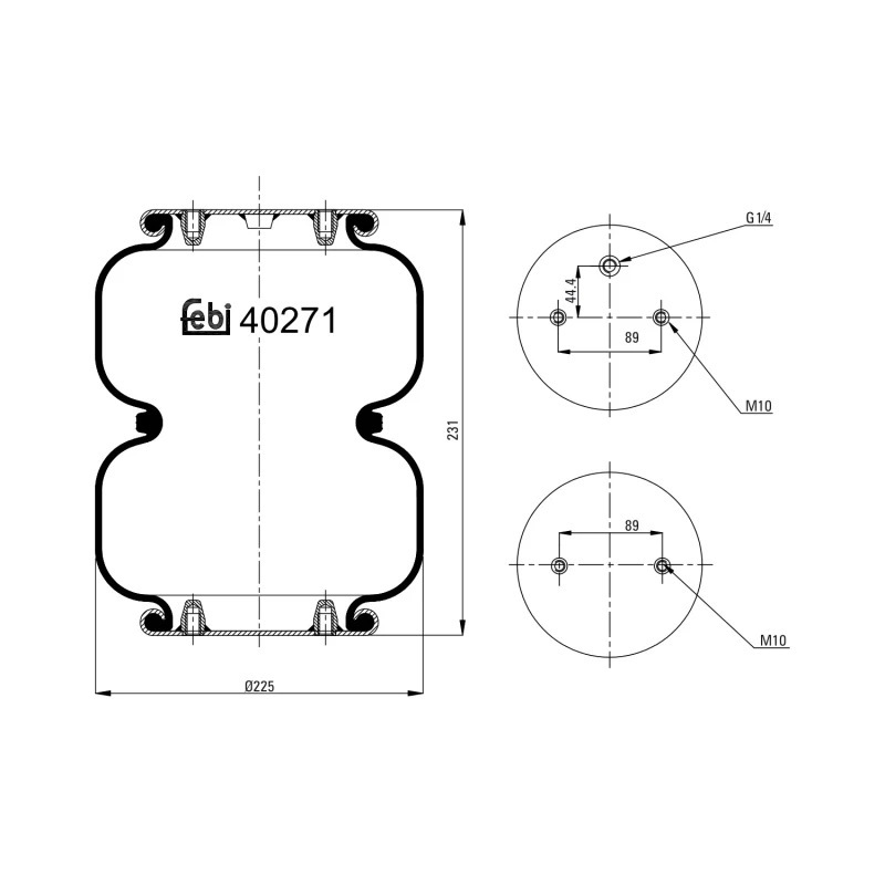 Image of FEBI BILSTEIN 40271 Boot, air suspension Boot,air suspension (324)