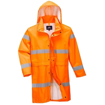 Image of H442ORR4XL - sz 4XL Hi-Vis Coat 100cm - Orange - Portwest