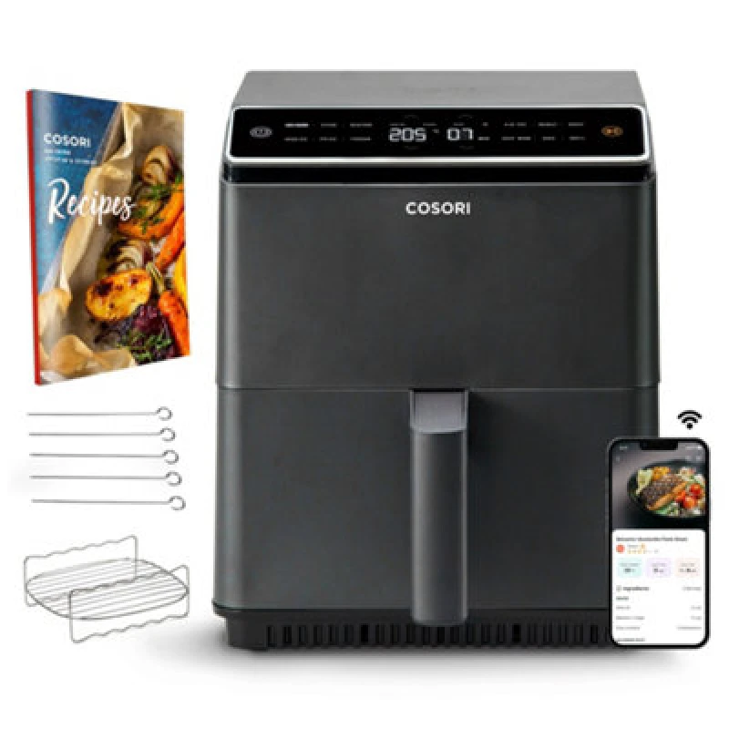 Image of COSORI Dual Blaze Smart Air Fryer - Dark Grey, Black,Silver/Grey 810043379960