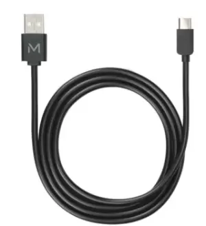 image of Mobilis 001278 USB cable 1m USB A USB C/Lightning Black