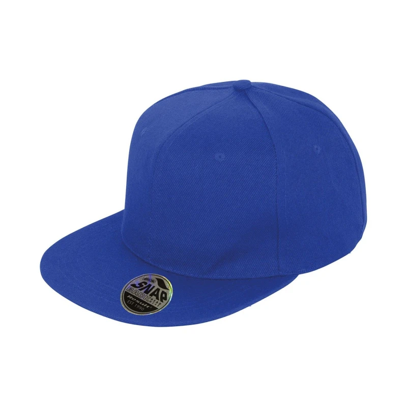 Image of Result Result Men Bronx Original Flat Peak Snapback Cap in Blue Blue One Size Male 5063470790982